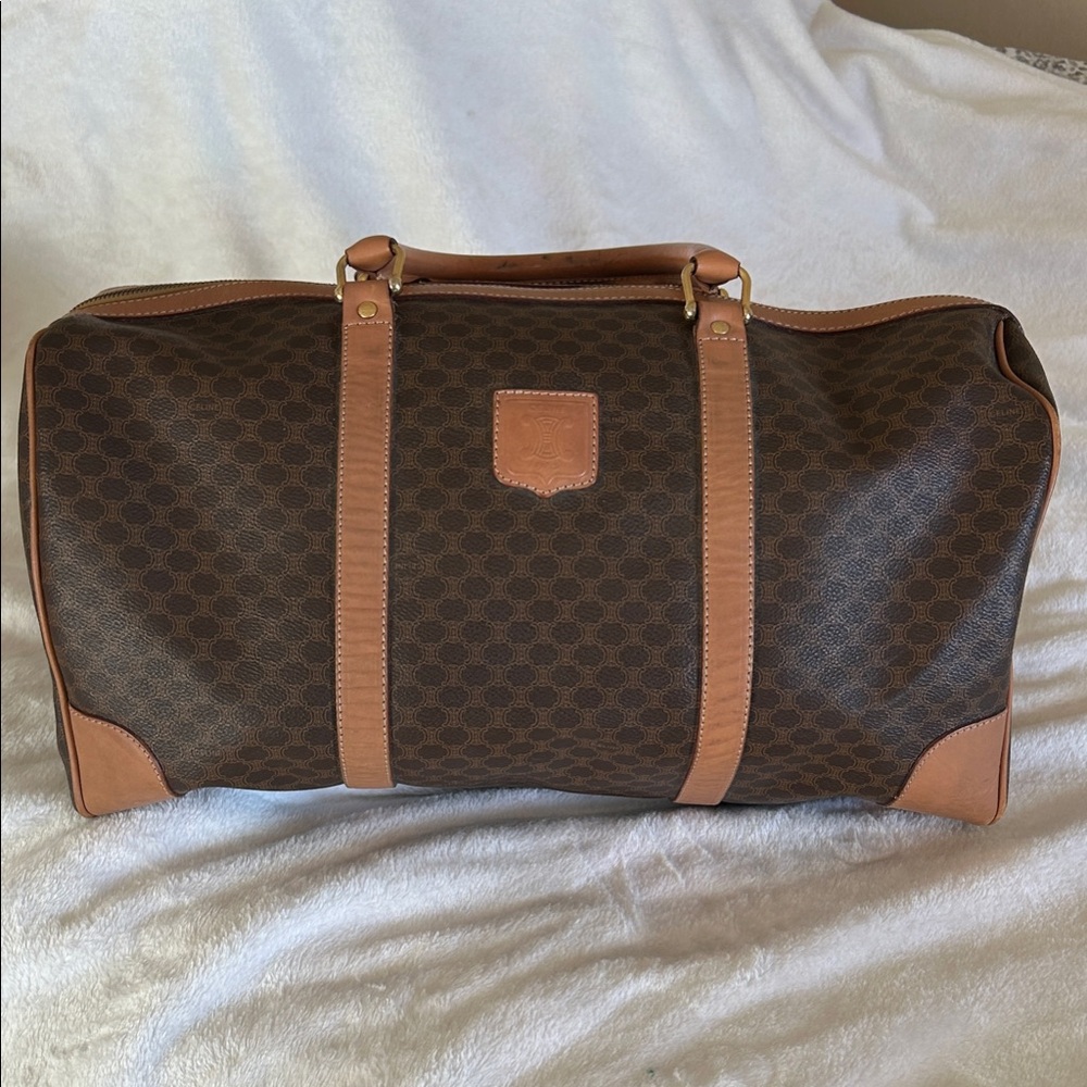 Authentic Vintage Celine Macadam Boston 45 Travel Bag